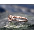 thumbnail image 2 of HeartsAndYou 1.1ct Natural Peach Morganite Bamboo Design Engagement Ring 14k SOLID Rose Gold, 2 of 9