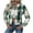 Green, variant on FNFHFY Flannels for Women Cropped Shacket Jacket Fashion Plaid Button Down Shirt 2025 Lapel Fall Clothes with Chest Pockets