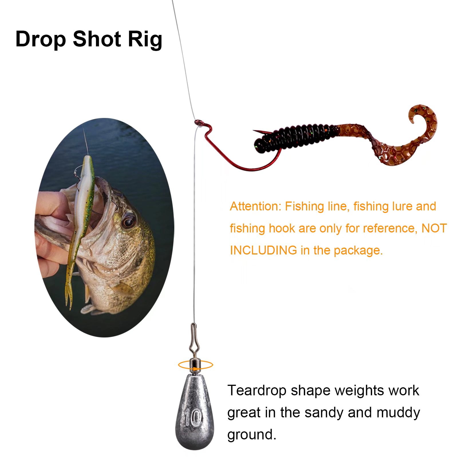 Sea Fishing Weights Sinker 400g 300g 200g Bottom Drop Shot Casting Sinker  Kit 