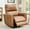 Brown, variant on Power Swivel Glider Recliner Chair, PU Leather, Electric Rocker with USB Port, Lumbar Support, for Living Room, Bedroom, Nursery (Brown)