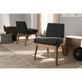 thumbnail image 5 of Baxton Studio Nexus Mid-Century Modern Walnut Wood Finishing Dark Fabric Dining Side Chair (Set of 2), 5 of 7