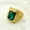 gold（green-1）, variant on Stainless steel men's and women's religious style cross gemstone ring 7-13 size-gold（red）-9