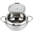thumbnail image 3 of Marmite à frire, mini marmite de friteuse de Style japonais durable en acier inoxydable BuyWeek avec thermomètre(20cm), 3 of 8