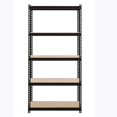thumbnail image 1 of Lorell LLR59697 2300 lbs Étagères en Acier Riveté & 44; Noir - 36 x 18 x 72 Po., 1 of 1