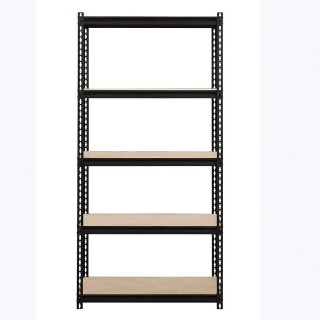Lorell LLR59697 2300 lbs Riveted Steel Shelving, Black - 36 x 18 x 72 in.