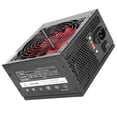 thumbnail image 3 of Ventilador ATX de 24 pines, 12 cm, 9 aspas, rojo, voltaje ajustable, enchufe estadounidense, ideal para computadoras, fuente de alimentación silenciosa para PC de 400 W, 3 of 8