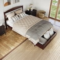 thumbnail image 5 of AFI Warren 14" Queen Wood Platform Bed Frame with Foot Drawer Storage, Walnut, 5 of 14