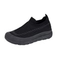 thumbnail image 2 of Willtoo Womens Slip On Platform Walking Shoes Breathable Knit Mesh Casual Shoes Lightweight Stretch Comfort Thick Sole Sneakers, 2 of 6
