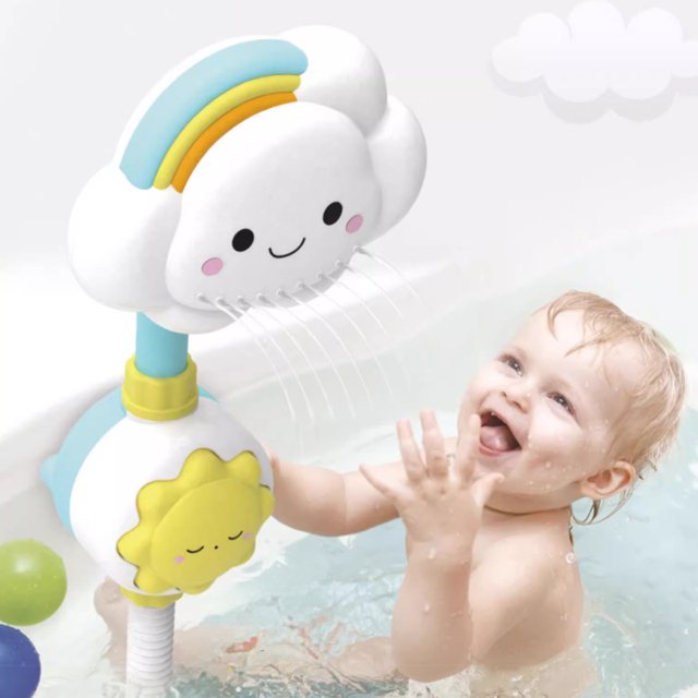 Juguete de ducha en la nube para niños, juguete de bañera para niños, juguete de agua de bañera para niños, juguete de confort para baby shower, regalo para niños y niñas, 1 piezas