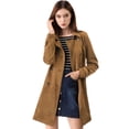 thumbnail image 1 of Chaqueta Allegra K Gabardina Gamuza Sintética Marrón M, 1 of 6