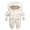 Beige, variant on Beziun Baby Polyester Hooded Puffer Snowsuit with Zipper Closure, 0-6 Months
