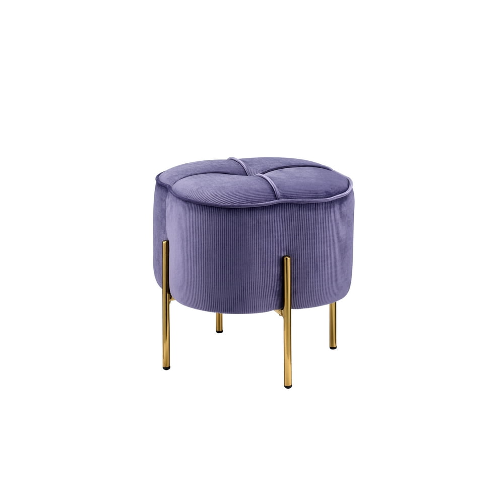 Acme Furniture Bergia Ottoman in Lavender Velvet - Walmart.com ...