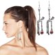 thumbnail image 2 of Vintage Metal Human Skull Dangle Earrings Halloween Dancing Skeletons Earrings, 2 of 5
