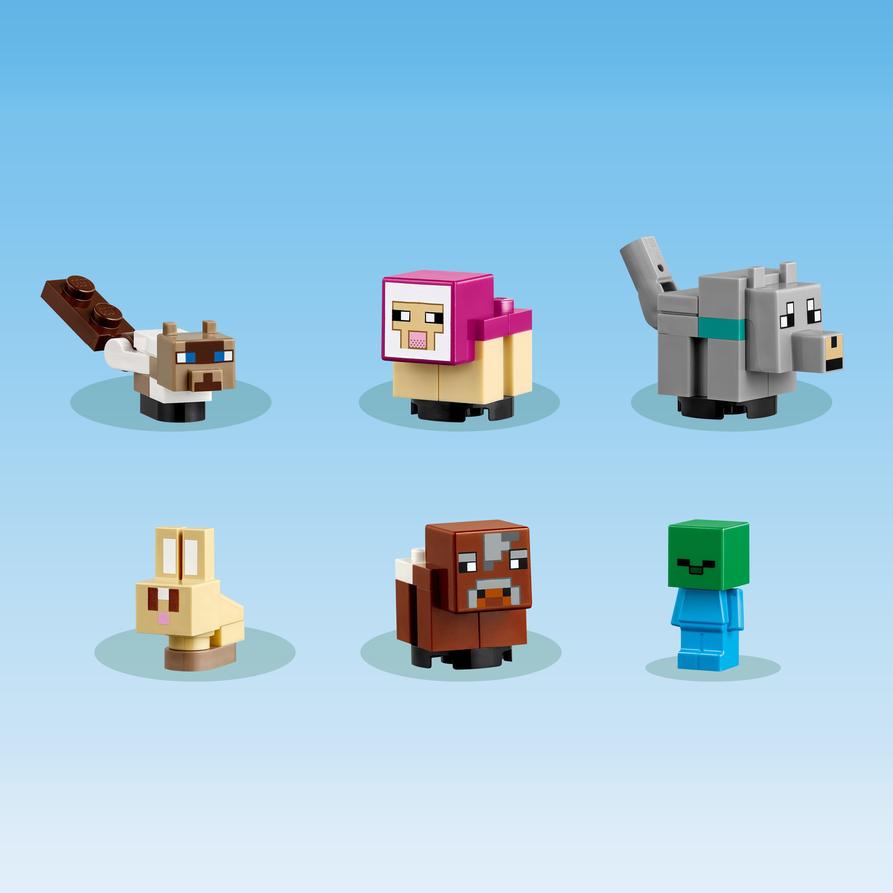 LEGO Minecraft The Animal Sanctuary Building Set, Gaming Toy for Girls and Boys Ages 7 and Up, Gift for Gamers and Kids, Brick Model of the Plains Biome with Popular Minecraft Figures, 21253