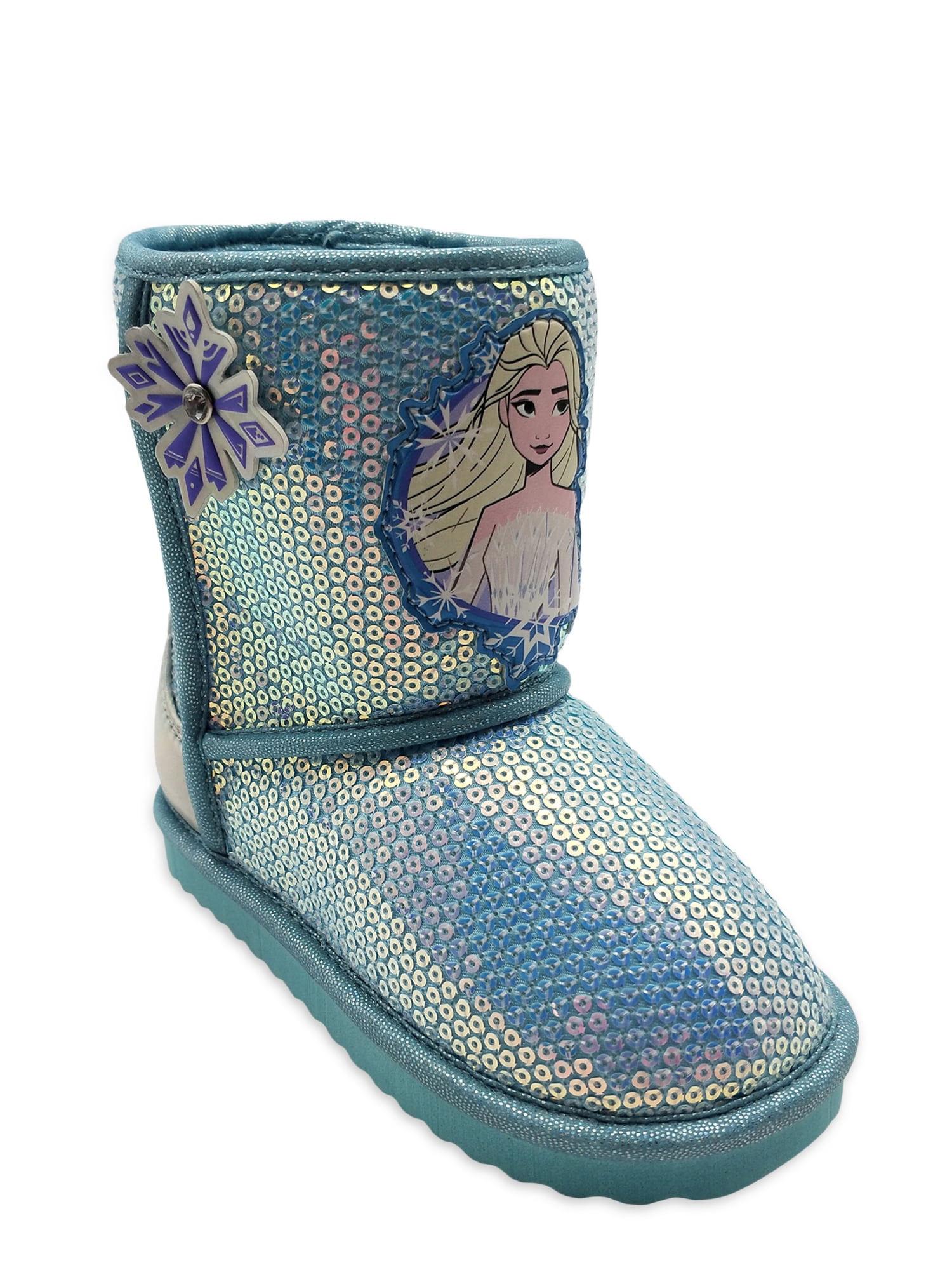 Disney Frozen Elsa & Anna Bootie Slippers  5/6 or 7/8 Toddler Iridescent Sequin 
