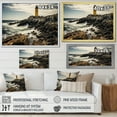 thumbnail image 4 of Designart "Lighthouse Photo Grey and Yellow Serenity I" Nautical & Beach Floater Framed Wall Art Living Room, 4 of 7