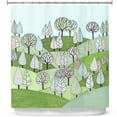 thumbnail image 1 of Shower Curtains 70" x 84" from DiaNoche Designs by Valerie Lorimer - Little Cottage In The Woods, 1 of 1