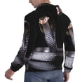 thumbnail image 6 of Naloa Black Cobra Snake Men's Casual Hooded Collar Drawstring Hoodies Pullover Sweatshirts Casual Long Sleeve Shirts-4X-Large, 6 of 7