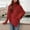 Red, variant on Itsame Loose Sweater for Womens Long Sleeve Pullover Sweaters High Neck Button Sweatertop Beige Size L
