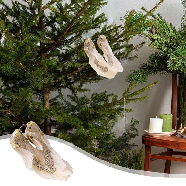 Christmas Tree Decorations Flying Birds Faux Flying Birds Gardening Tree Branches Decorative Props Decorations Birds Scene Hanging Decorations