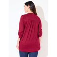thumbnail image 2 of Catherines Women's Plus Size Impossibly Soft Half-Button Swing Top, 2 of 4
