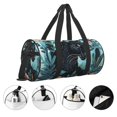 thumbnail image 4 of Bingfone Black Panther Floral Illustration Print Gym Duffle Backpack for Men Women,Travel Weekender Carry-On Bags with Detachable Back Pack Straps for Traveling Overnight Climb Sports, 4 of 7