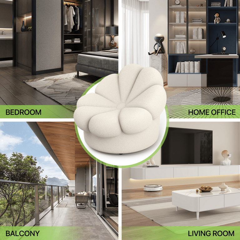 Magshion Blooming Flower High Back Sofa, Comfy Living Room