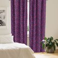 thumbnail image 3 of Ambesonne Jungle 4-Panel Curtains, Leopard Skin Savannah 80s, 56"x84", Royal Blue and Hot Pink, 3 of 4