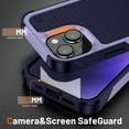thumbnail image 6 of Nalacover iPhone 13 Case, Heavy Duty 3 in 1 Rugged Shockproof Rugged Silicone Hybrid Hard PC Soft TPU Bumper Camera Raised Drop Protective Girls Women Boy Men Phone Covers, Lightpurple, 6 of 8