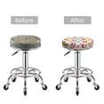 thumbnail image 5 of Xecao's Colorful Donuts Print Stool Covers offer stylish, washable protection for PU round bar stools, perfect for home or commercial use., 5 of 7