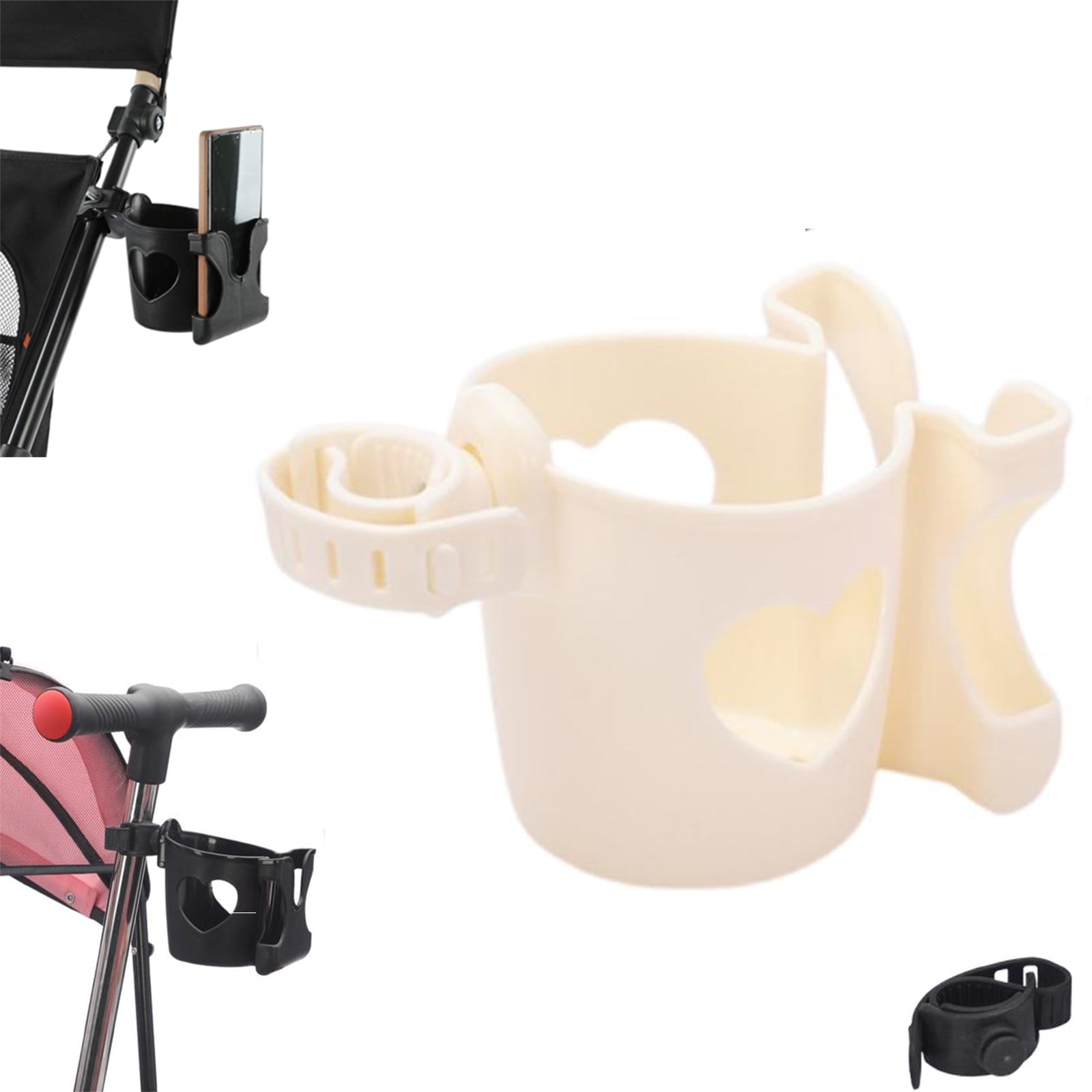 Cup Holder for Walker, 2026 Universal Cup Holder with Phone Holders, Rollator Accessories for Seniors & Adults, Bottle Drink Holders for Walker, Wheelchair, Bike, Mobility Scooter, Stroller