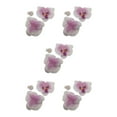 thumbnail image 1 of Cabezas de flores de seda Matsuzay realistas de 50 piezas en blanco y púrpura, 1 of 6