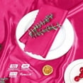 thumbnail image 4 of 100 Pack Hot Pink Satin Dinner Napkins - 20x20 Inches, Scalloped Square Elegant Wedding Napkins for Restaurant Banquet Graduation Party, 4 of 7