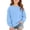 Blue, variant on fatyb Boys Girls Sweatshirt Crewneck Casual Long Sleeve for Kids Solid Color Pullover Tops with Pocket
