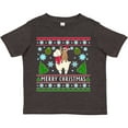 thumbnail image 3 of Inktastic Merry Christmas Sloth and Llama Ugly Sweater Style Boys or Girls Toddler T-Shirt, 3 of 5