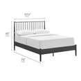 thumbnail image 3 of Adair Spindle Metal Full Platform Bed in Charcoal, 3 of 10