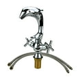 thumbnail image 4 of Bathroom Faucet Dolphin Shaped 9.5'' H Chrome Plated Brass Bathroom Sink Faucet w/2 Handles| Renovators Supply, 4 of 13