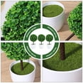 thumbnail image 3 of MERRYHAPY 3Ud Bola Planta Artificial Verde Plástico Para Oficina Hogar, 3 of 6