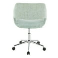 thumbnail image 6 of LumiSource Chrome Metal, Light Green Fabric Margarite Task Chair, 6 of 6