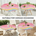 thumbnail image 7 of Colorful Cloud Star Pattern Round Fitted Tablecloth with Elastic Edge,Dining Table Cover Waterproof,Outdoor Round Tablecloth for Camping,Dining,Indoor and Outdoor, 7 of 7