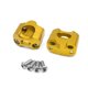 thumbnail image 1 of 2Pcs Adaptador Abrazadera Vertical del Manillar Unique Bargains para Moto Tono Oro Universal 28mm, 1 of 2