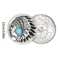 thumbnail image 3 of 5 Pcs Flower Buttons Leather Decorative Buttons Imitation Turquoises Buttons Clothes Buttons for Craft Decoration, 3 of 9