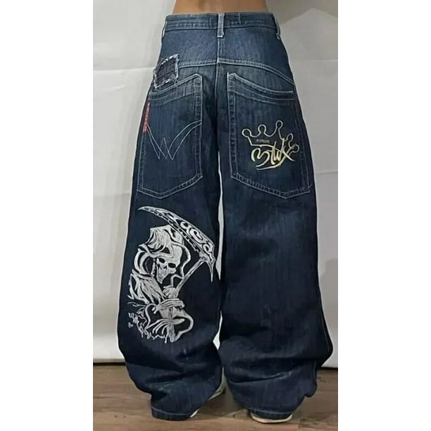 Y2K JNCO Jeans Vintage Embroidered High Quality Baggy Jeans Hip