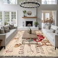 thumbnail image 3 of 5'x7' Area Rugs for Living Room Bedroom, Christmas Washable Rug Carpet Runner Indoor Outdoor, Winter Xmas Snowman Sugar Ice Cream Vintage Non Slip Floor Mats Area Rug for Kitchen, Nursery, 3 of 8