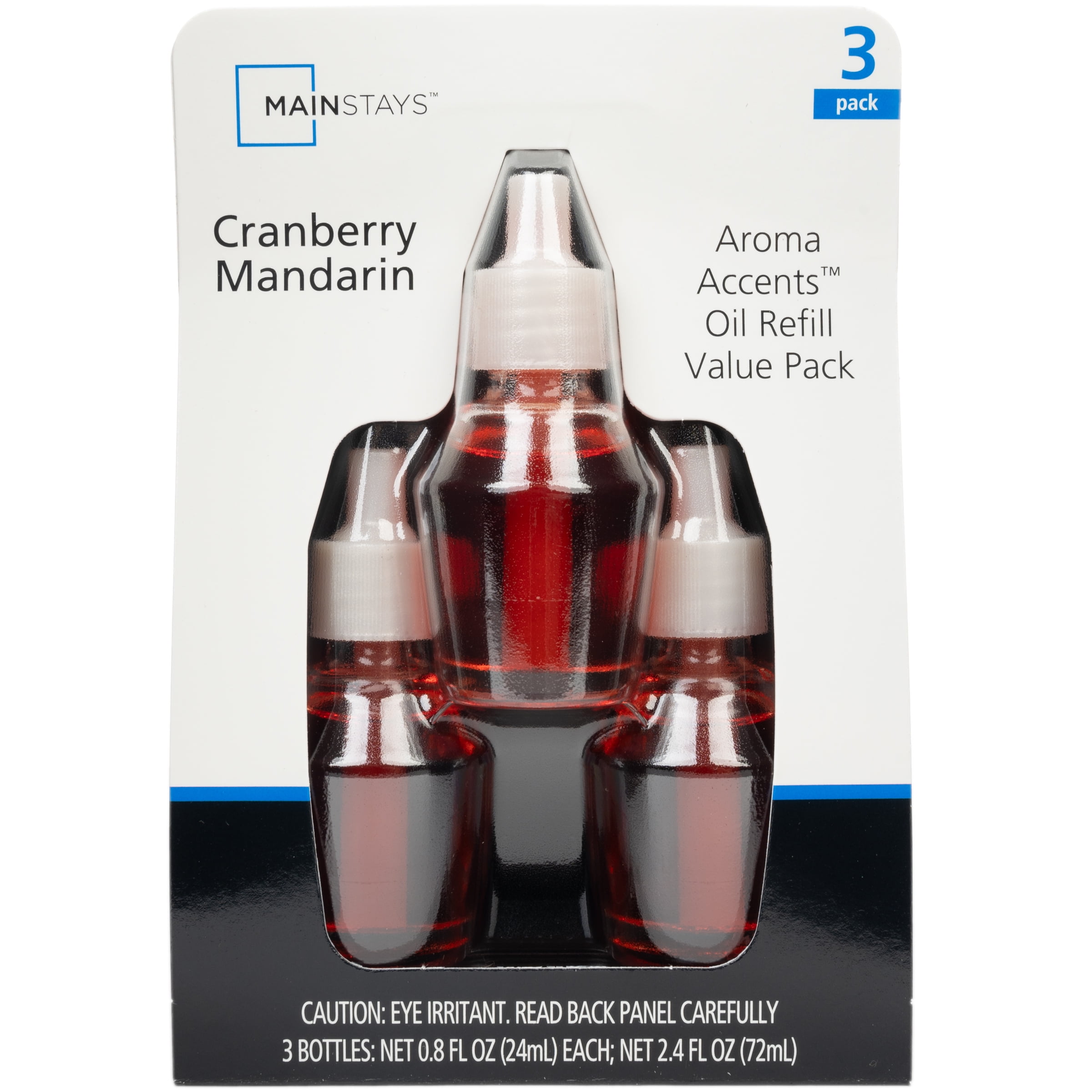 (4 pack) Mainstays Aroma Accents Oil, Cranberry Mandarin Spice, (3-Pack)