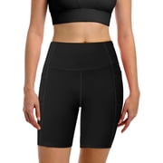Womens 3/7/9 Swim Shorts High-Waisted Board Shorts with Pockets UPF50+ Quick Dry Beach Swimsuit Shorts