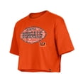 thumbnail image 2 of Girl's New Era Orange Cincinnati Bengals Flip Sequin Boxy T-Shirt, 2 of 4