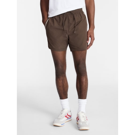 No Boundaries Nylon Track Shorts, 6" Inseam, Men's XS-5XL