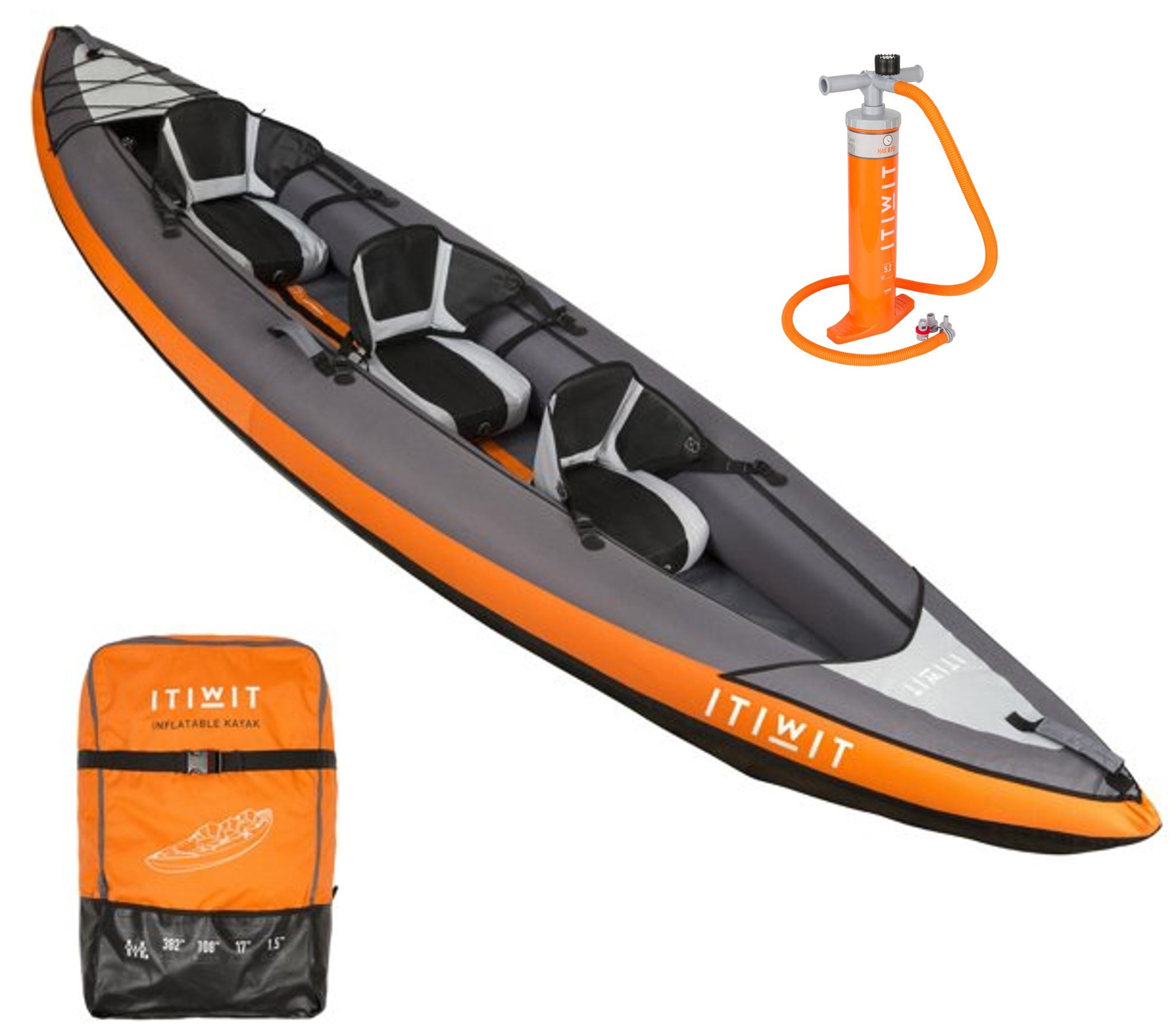 Intex Inflatable Kayak Challenger K1 /K2 Water Sport Canoe Rowing Boat 1/2 Seat 