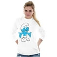 thumbnail image 3 of Vintage Retro Smurf Cartoon Character Long Sleeve TShirt Men Women Brisco Brands S, 3 of 5